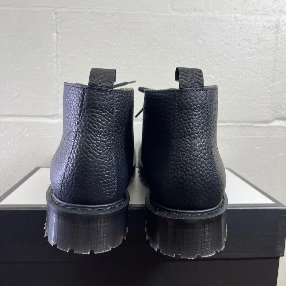 YMC x Solovair Black Pebble Leather Platform Chukka Boots Men's 44 EU/9.5 UK